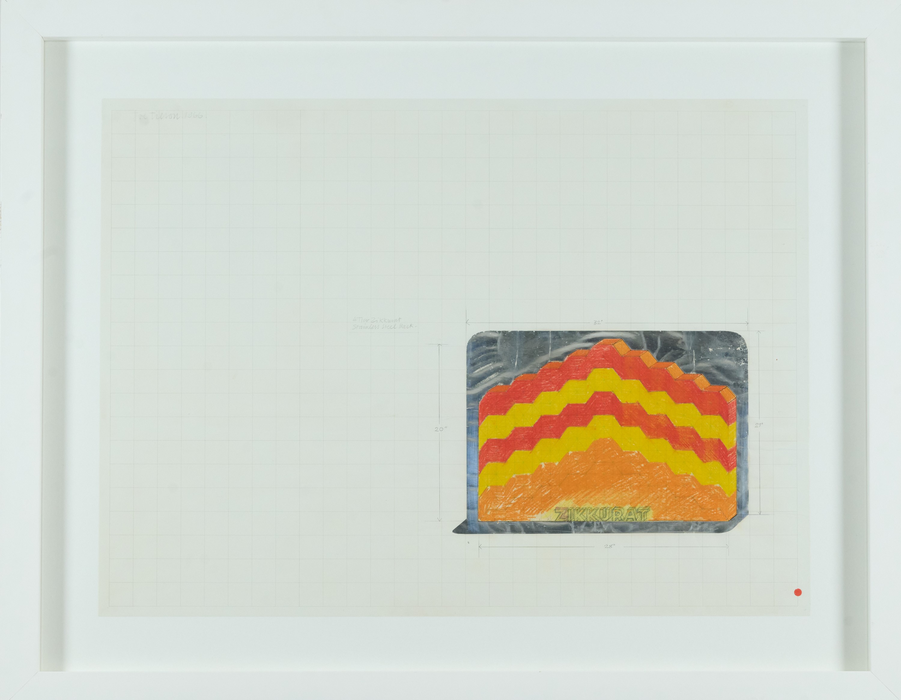 4 Tier Zikkurat Stainless Steel Back