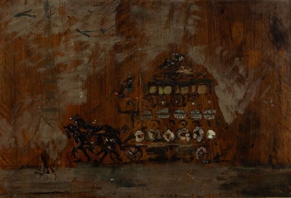 Filippo De Pisis - Paesaggio con carrozza e cavalli