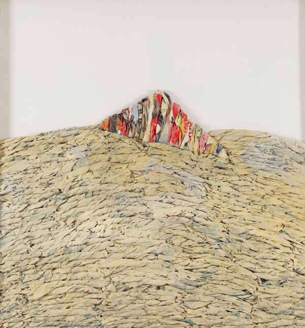 Giovanni Leto : Forme della materia  (1992)  - Collage di carte su tela - Asta Arte Moderna e Contemporanea - Fabiani Arte