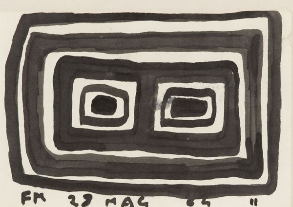 Fernando Melani : Senza titolo  (1964)  - China su carta - Asta Arte Moderna e Contemporanea - Fabiani Arte