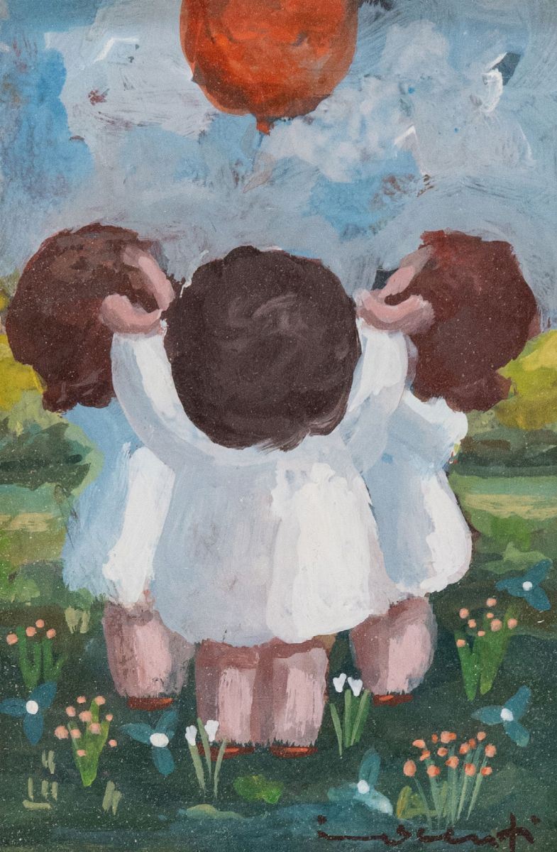 Mario Innocenti - Bambine con Palloncino