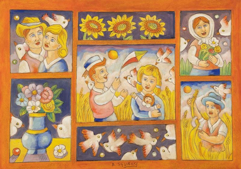Roberto Sguanci - Composizione con Giochi di Bimbi