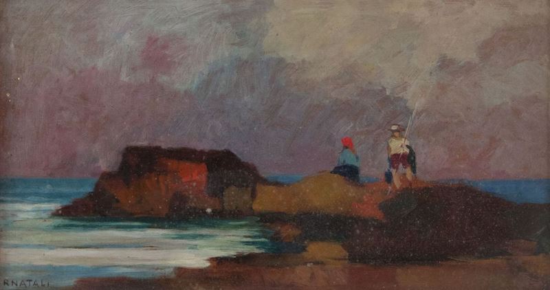 Renato Natali - Marina con Figure