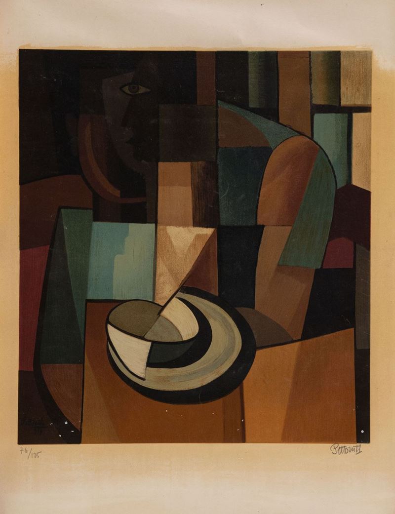 Emilio Pettoruti - Femme Au Cafè