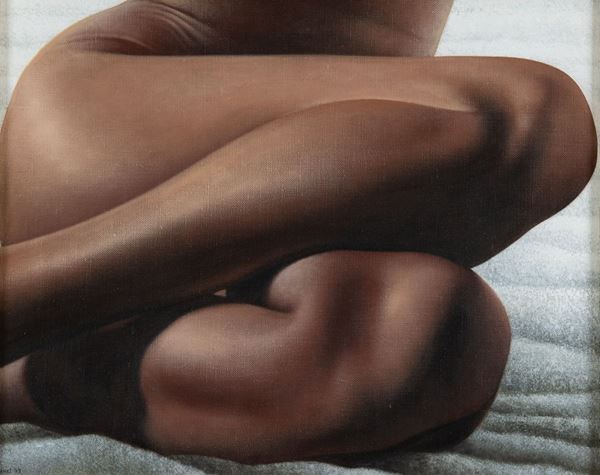 Angelo Titonel : Nudo  (1975)  - Olio su tela, - Asta Arte Moderna e Contemporanea - Fabiani Arte