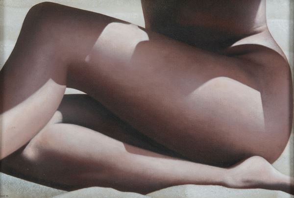 Angelo Titonel : Corpo femminile al sole  (1975)  - Olio su tela, - Asta Arte Moderna e Contemporanea - Fabiani Arte