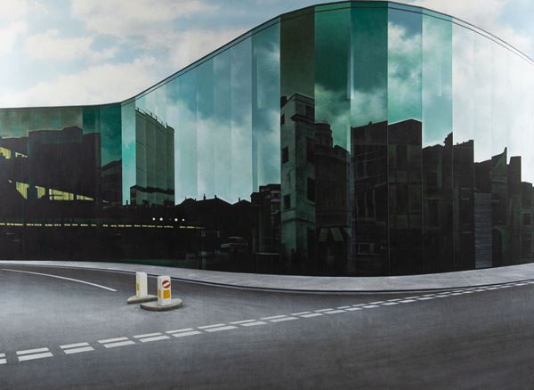 Angelo Titonel : Rfilessi nell&#39;edificio  (1976)  - Olio su tela, - Asta Arte Moderna e Contemporanea - Fabiani Arte