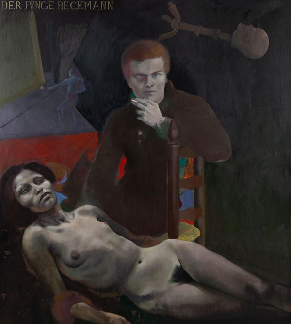 Ugo Attardi : Der Jvnge Bechmann  (1975)  - Olio su tela - Asta Arte Moderna e Contemporanea - Fabiani Arte