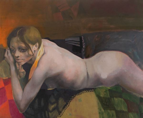 Ugo Attardi : Nudo disteso  (1974)  - Olio su tela, - Asta Arte Moderna e Contemporanea - Fabiani Arte