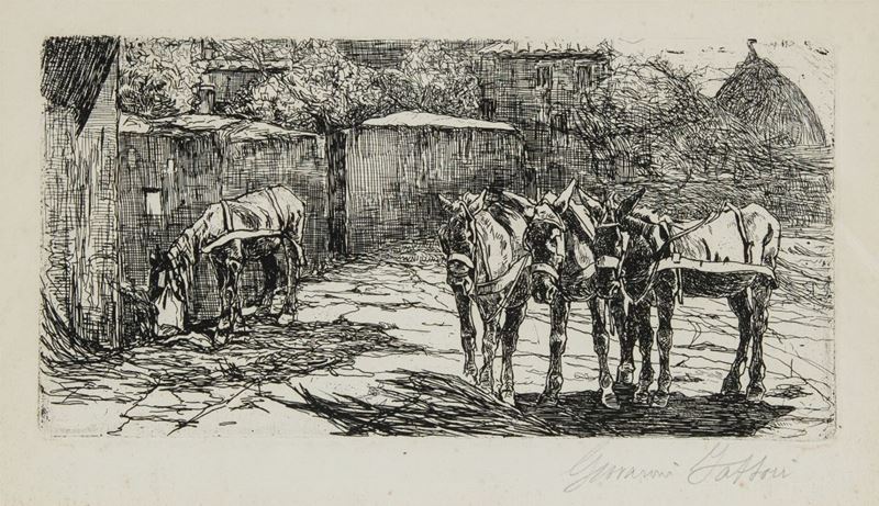 Giovanni Fattori - Sosta dei Somari