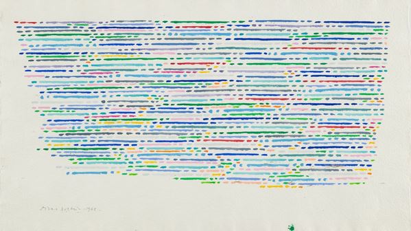 Piero Dorazio : Senza titolo  (1978)  - Acquerello su carta - Asta Arte Moderna e Contemporanea - Fabiani Arte