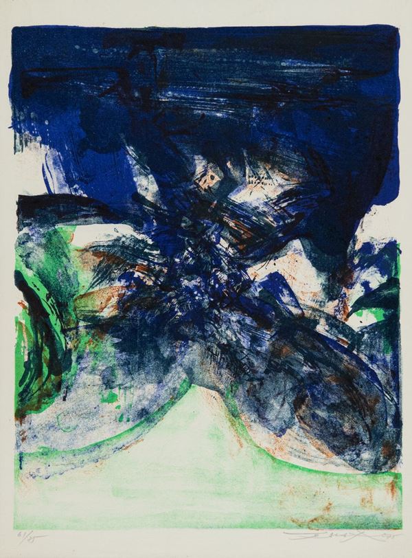 Zao Wou-Ki : Senza titolo  (1976)  - Litografia su carta - Asta Arte Moderna e Contemporanea - Fabiani Arte