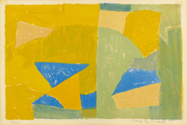 Serge Poliakoff : Composition  - Litografia su cartoncino, - Asta Arte Moderna e Contemporanea - Fabiani Arte