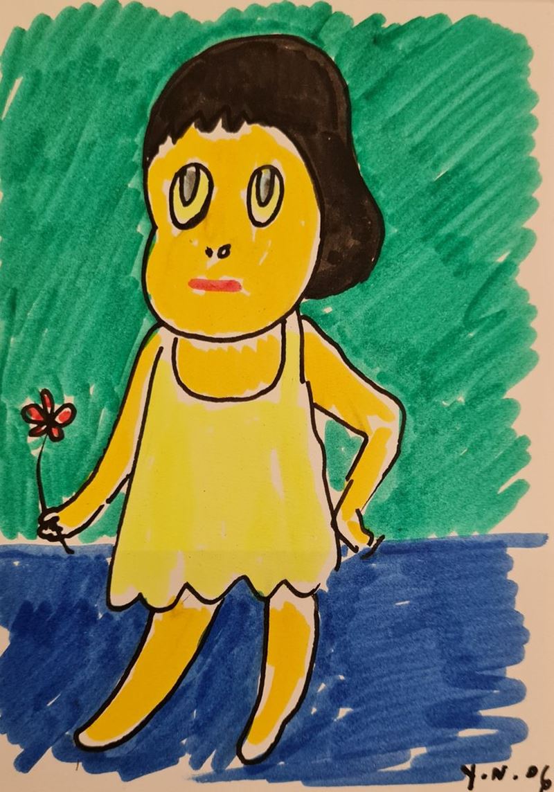 Nara Yoshitomo - Bambina con Fiore