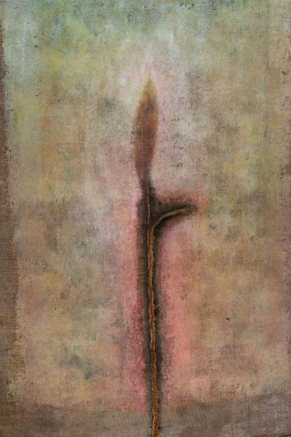 Giulio Greco : Lumella  (1991)  - Tecnica mista su tela di liuta - Asta Arte Moderna e Contemporanea, '800 e'900 - Fabiani Arte
