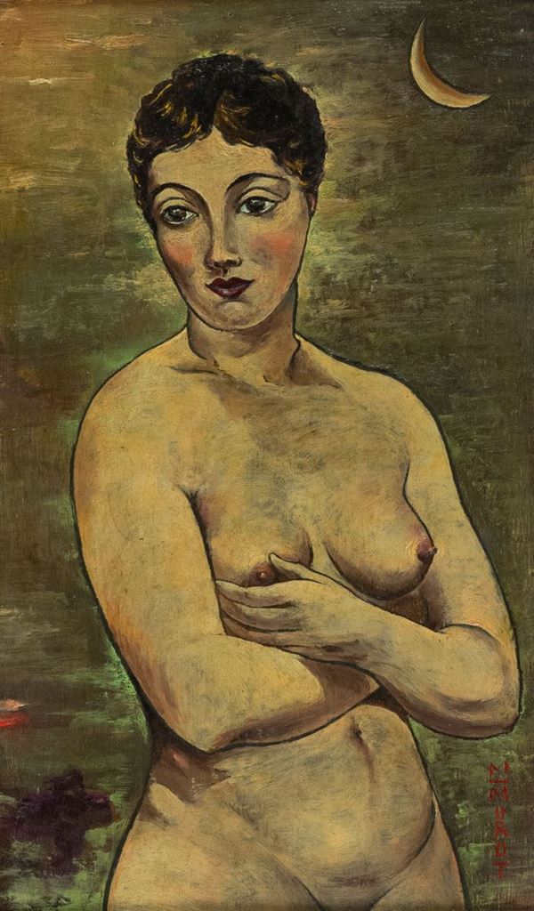 Aim&#233; Nicolas Morot : Nudo di donna  - Olio su tavola - Asta Arte Moderna e Contemporanea, '800 e'900 - Fabiani Arte