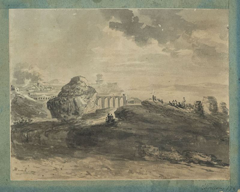 Thomas De Thomon - Paesaggio Italiano con Figure