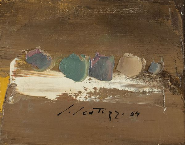 Sergio Scatizzi : Natura morta  (1964)  - Olio su tela - Asta Asta 86 di Arte Moderna e Contemporanea - Fabiani Arte
