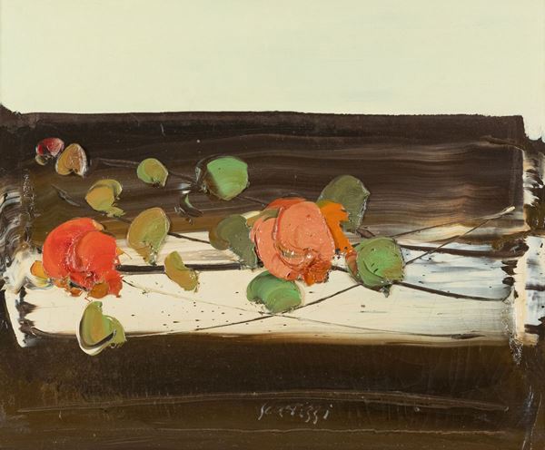 Sergio Scatizzi : Natura morta con fiori  (1967)  - Olio su tela - Asta Asta 86 di Arte Moderna e Contemporanea - Fabiani Arte