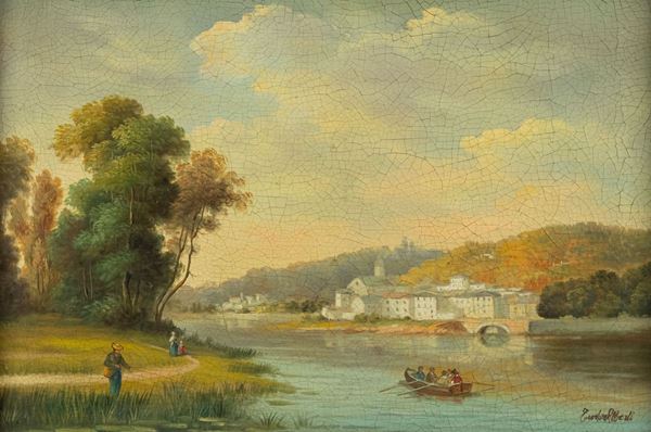 Teodoro Alberti - Paesaggio sul fiume