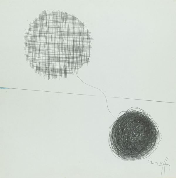Gianni Ruffi : Dipanare  (1965)  - Tecnica mista su carta - Asta Arte Moderna e Contemporanea, '800 e'900 - Fabiani Arte