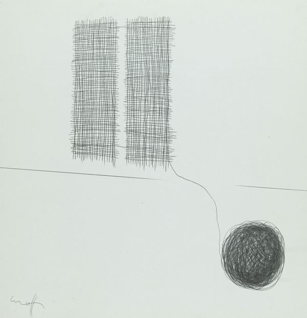 Gianni Ruffi : Dipanare  (1965)  - Lapis su carta - Asta Arte Moderna e Contemporanea, '800 e'900 - Fabiani Arte