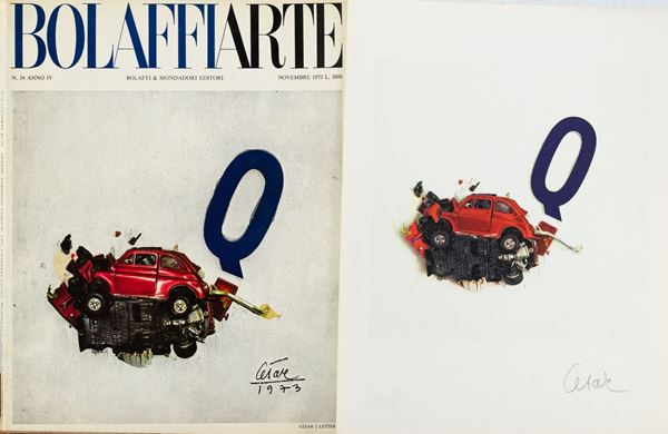 C&#233;sar (Baldaccini C&#233;sar) : La lettera &quot;Q&quot;  (1973)  - Asta Arte Moderna e Contemporanea, '800 e'900 - Fabiani Arte