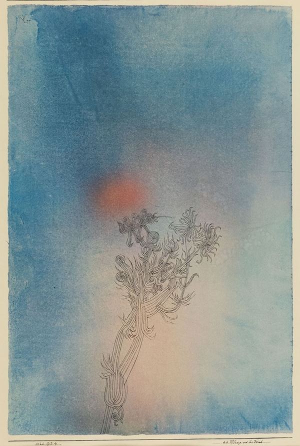 Paul Klee : Dir pflanze und ihr feind  (1926)  - Litografia a colori su cartoncino - Asta Arte Moderna e Contemporanea, '800 e'900 - Fabiani Arte