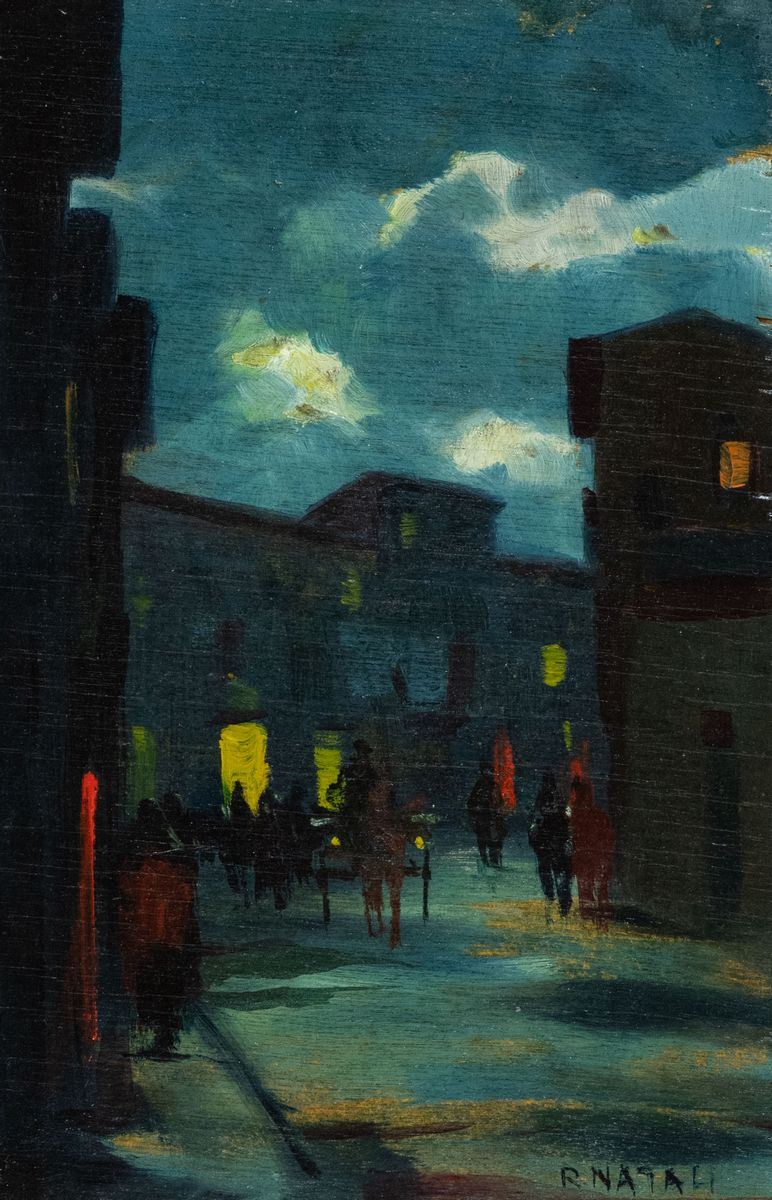Renato Natali - Strada di Paese con Carrozza