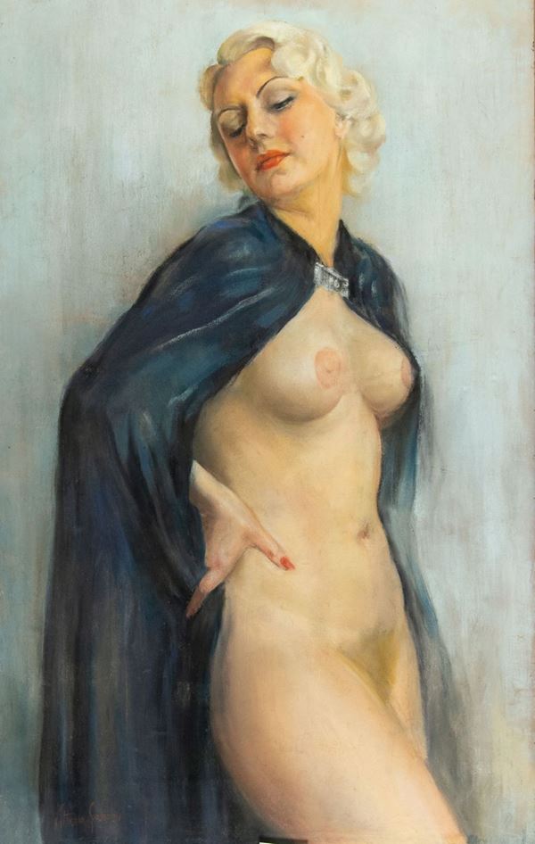 Vittorio Gussoni - Nudo con mantello