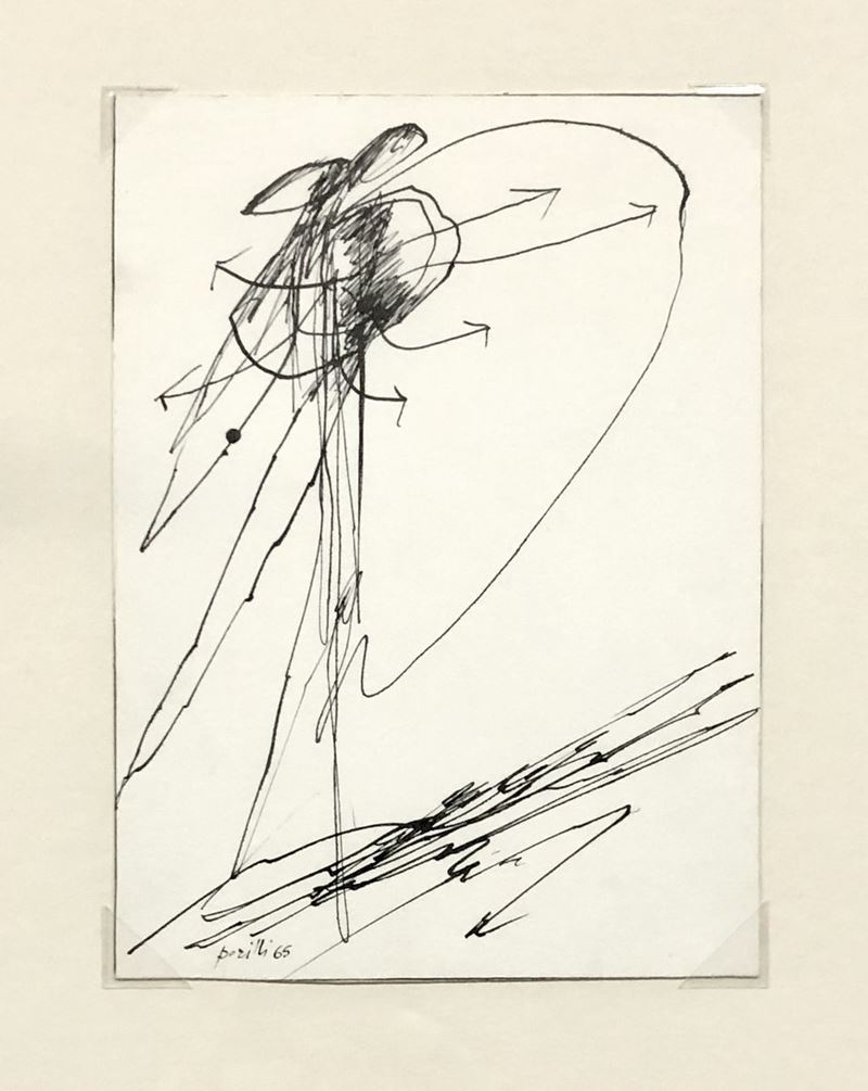 Achille Perilli - Disegno per Mutuazioni C16