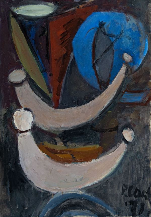 Primo Conti : Composizione  (1971)  - Olio su tela - Asta Asta di Arte Moderna e Contemporanea - Fabiani Arte