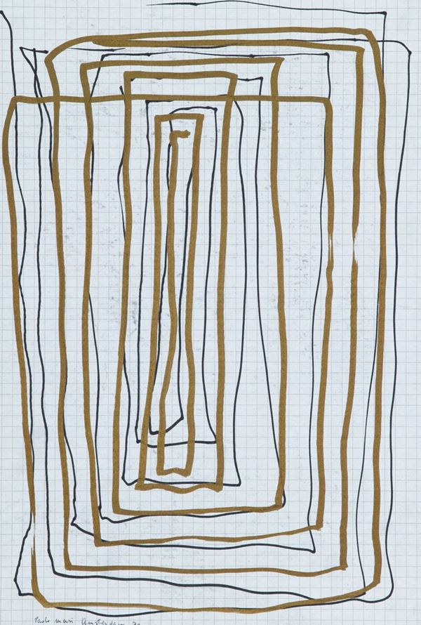 Paolo Masi : Senza titolo  (1970)  - Tecnica mista su carta - Asta Asta 86 di Arte Moderna e Contemporanea - Fabiani Arte