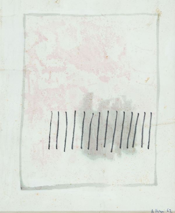 Arturo Vermi : Senza titolo  (1962)  - tecnica mista su carta - Asta Arte Moderna e Contemporanea, '800 e'900 - Fabiani Arte