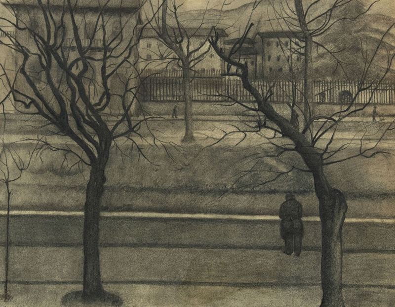 Fillide Giorgi Levasti - Paesaggio con Figura