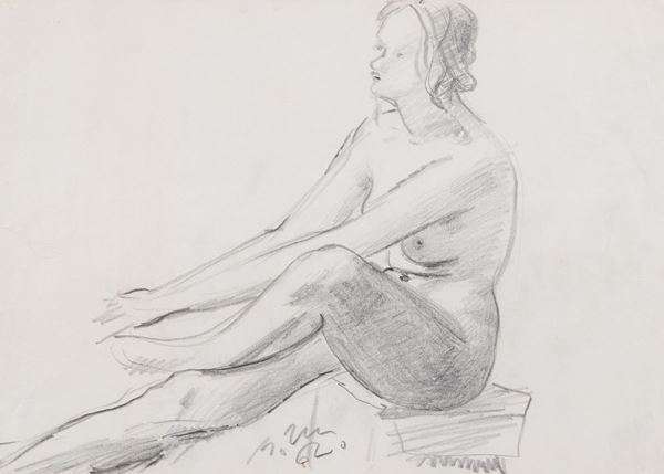 Bruno Innocenti : Nudo  (1962)  - Matita su carta - Asta Arte Moderna e Contemporanea, '800 e'900 - Fabiani Arte