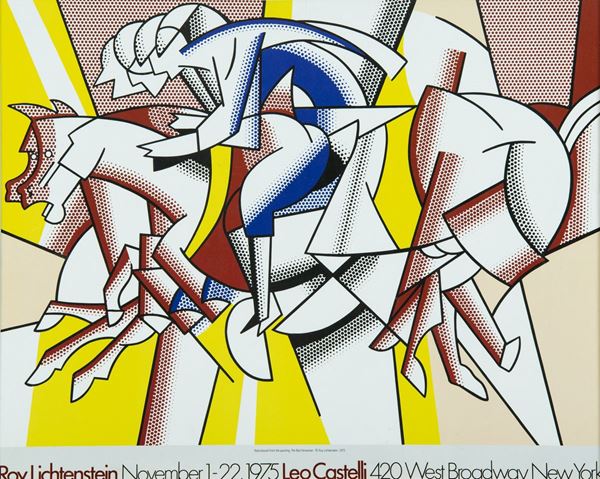 Roy Lichtenstein : The red horseman  (1975)  - Manifesto - Asta Arte Moderna e Contemporanea, '800 e'900 - Fabiani Arte