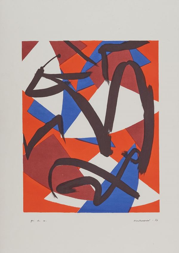 Luigi Montanarini : Senza titolo  (1974)  - Litografia su carta - Asta  Arte Moderna e Contemporanea,  '800  e  '900 - Fabiani Arte