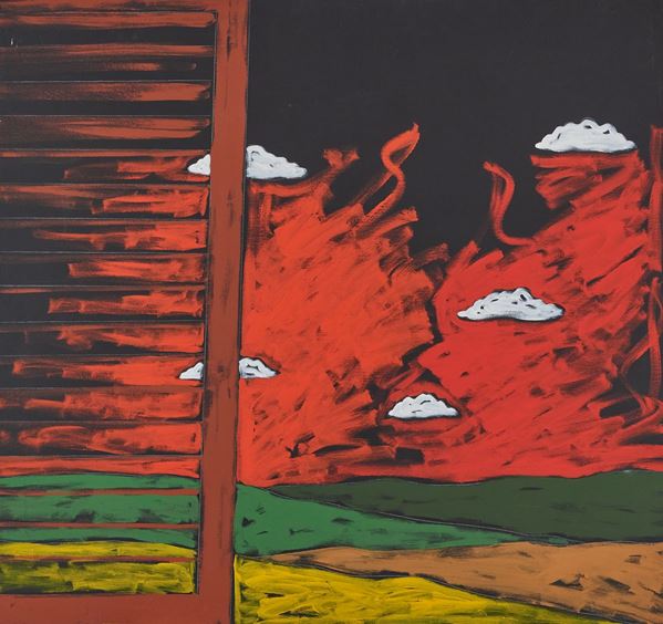 Tano Festa : Paesaggio  (1985)  - Acrilico su tela - Asta  Arte Moderna e Contemporanea,  '800  e  '900 - Fabiani Arte