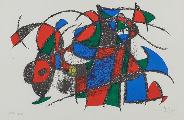 Joan Mir&#242; : Senza titolo  - Litografia su carta - Asta  Arte Moderna e Contemporanea,  '800  e  '900 - Fabiani Arte
