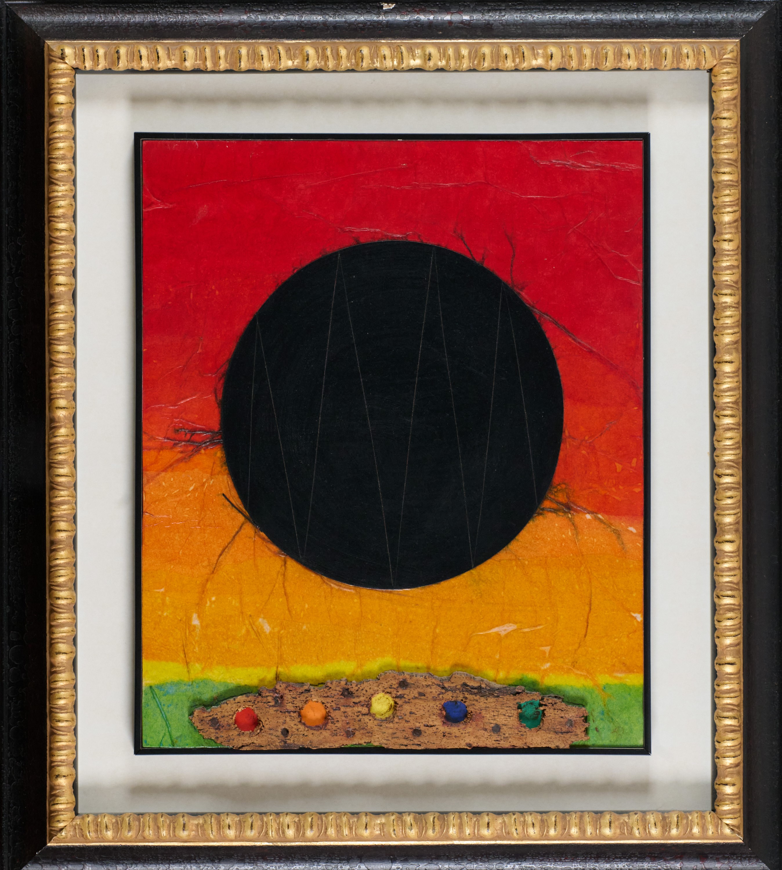 Roberto Crippa - Senza titolo (collage su tavola, 1970)