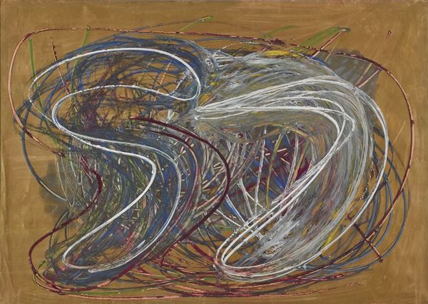 Tancredi Parmeggiani : Senza titolo  (1950-51)  - tecnica mista su carta - Asta  Arte Moderna e Contemporanea,  '800  e  '900 - Fabiani Arte