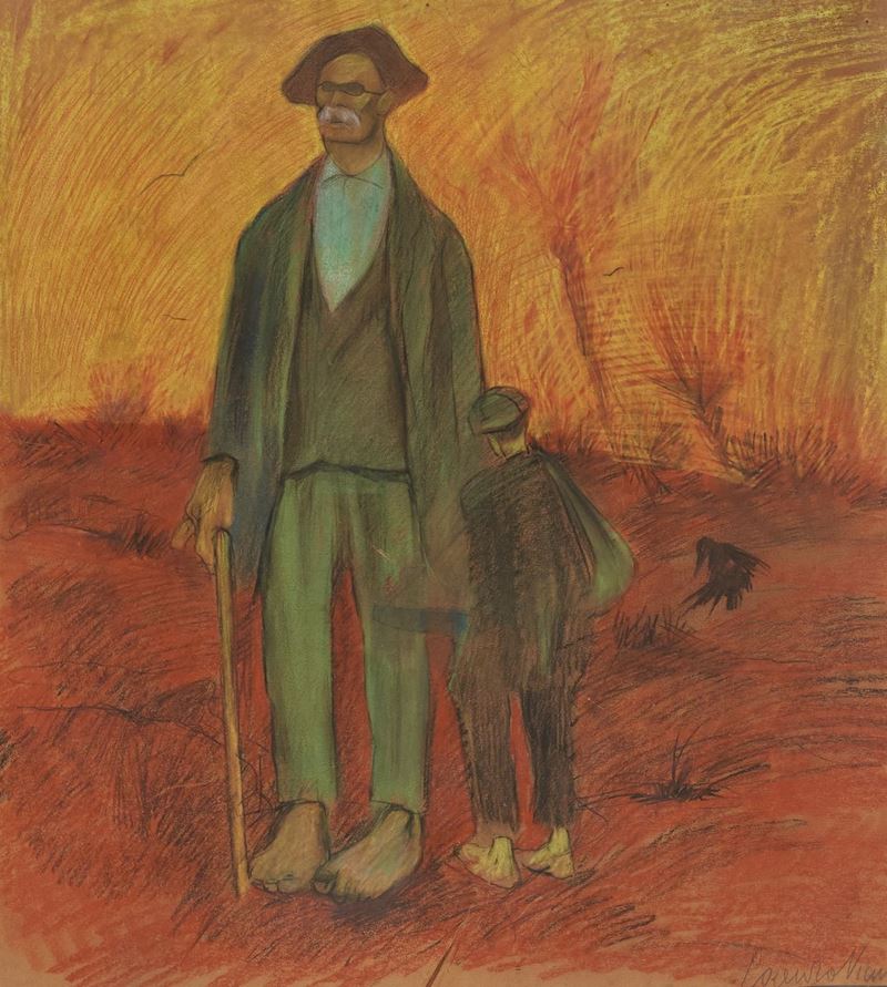 Lorenzo Viani - Cieco con Bimbo