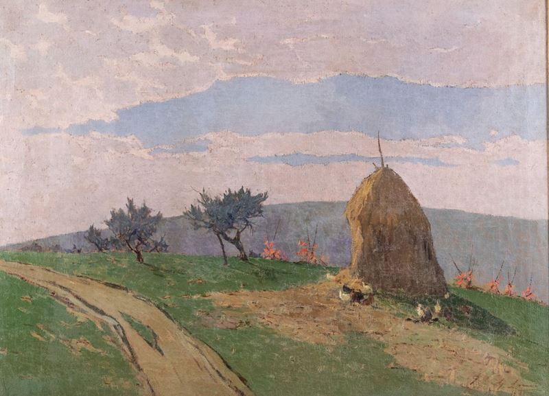 Giovanni Lomi - Campagna con Pagliaio