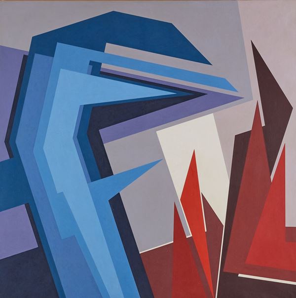Gualtiero Nativi : Minaccia  (1985-87)  - Olio su tela - Asta  Arte Moderna e Contemporanea,  '800  e  '900 - Fabiani Arte