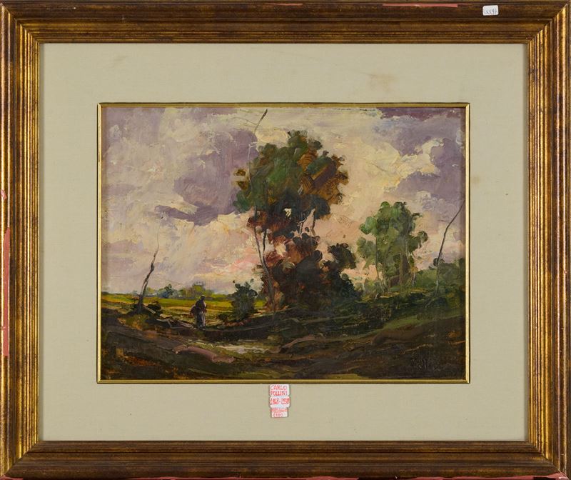 Carlo Follini - Paesaggio con Figura