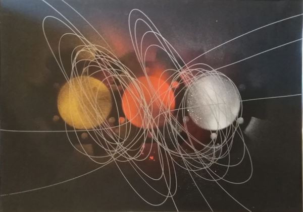 Roberto Crippa : Spirale  (anni '70)  - Olio su cartoncino - Asta Arte Moderna e Contemporanea, '800 - '900 e Grafica Internazionale - Fabiani Arte