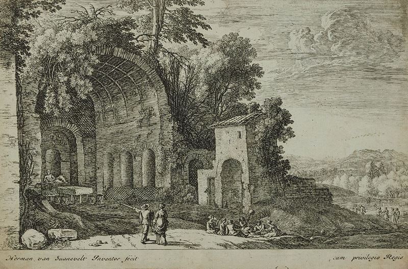 Herman Van Swanevelt - Roma le Grotte Egerie