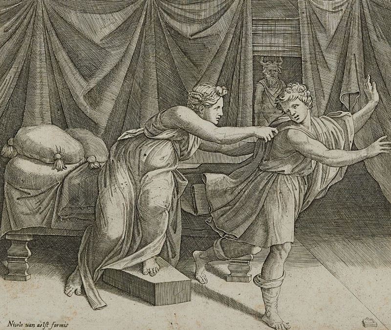 Marcantonio Raimondi - Giuseppe e la Moglie di Putifarre