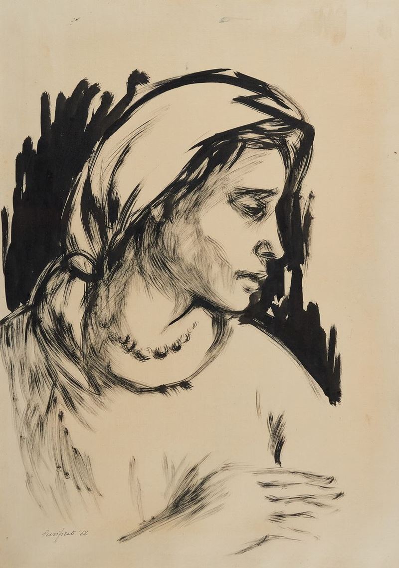 Domenico Purificato - Volto di Donna